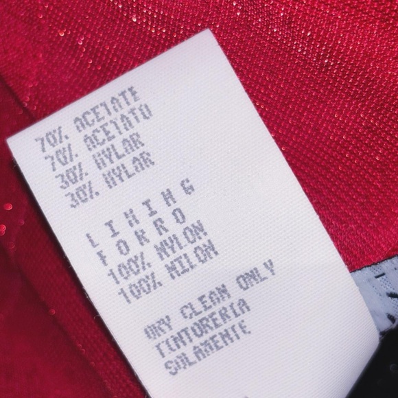 ALL THAT JAZZ 90’s Shimmery Red Mini Dress Size 7/8 - Picture 7 of 9